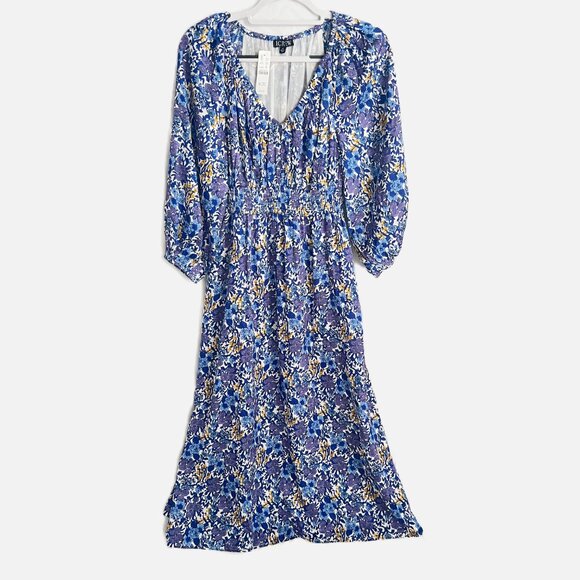 New! J.Crew V-neck midi dress in fête floral print, size: XS - Picture 6 of 11